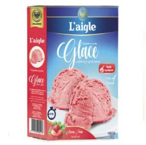 Préparation glace fraise